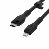 Belkin BOOST CHARGE Flex Silicone cable USB-C to Lightning - 2M - Black - 0. kép