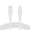 Belkin BOOST CHARGE Flex Silicone cable USB-C to Lightning - 2M - White - 0. kép