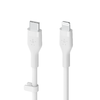 Belkin BOOST CHARGE Flex Silicone cable USB-C to Lightning - 2M - White - 1. kép
