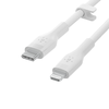 Belkin BOOST CHARGE Flex Silicone cable USB-C to Lightning - 2M - White - 2. kép