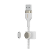 Belkin BOOST CHARGE PRO Flex USB-A to LTG, Braided Silicone Cable - 3M - White - 2. kép