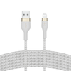 Belkin BOOST CHARGE PRO Flex USB-A to LTG, Braided Silicone Cable - 3M - White - 3. kép