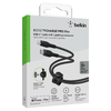 Belkin BOOST CHARGE PRO Flex USB-C to LTG, Braided Silicone Cable - 2M - Black - 0. kép