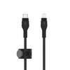 Belkin BOOST CHARGE PRO Flex USB-C to LTG, Braided Silicone Cable - 2M - Black - 1. kép