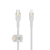 Belkin BOOST CHARGE PRO Flex USB-C to LTG, Braided Silicone Cable - 2M - White - 0. kép