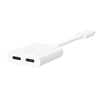 Belkin ROCKSTAR Dual USB-C Audio + Charge Adapter - White - 0. kép