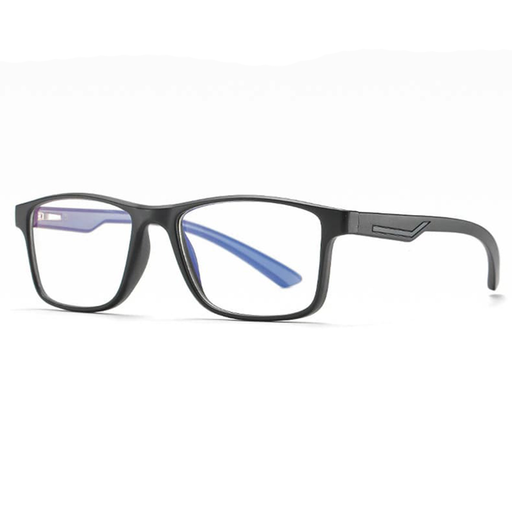 Anti-Blue Light Glasses Techsuit Reflex TR90 (F2388) - Téglalap alakú - Homokfekete / Szürke