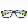 Anti-Blue Light Szemüveg Reflex TR90 (F2388) - Téglalap - Homokfekete / Zöld Techsuit - 1. kép