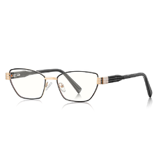 Női Anti-Blue Light Szemüveg Techsuit Reflex PC (3162), Téglalap alakú, Fémkeret, AC Lencse - Fekete