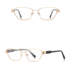 Női Anti-Blue Light Szemüveg Techsuit Reflex PC (3162), Téglalap, Fémkeret, AC Lencse - Arany - 0. kép