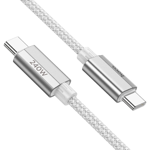 USB-C to USB-C kábel Hoco U134, 240W, 1.8m, Szürke