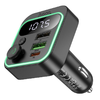 Bluetooth FM Transmitter és Autós Töltő Hoco E85, 2 x USB-A - 1 x USB-C, Fekete - 0. kép