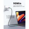 USB-C - USB-C kábel UGREEN L502, 100W, 5A, 1m, Szürke - 3. kép