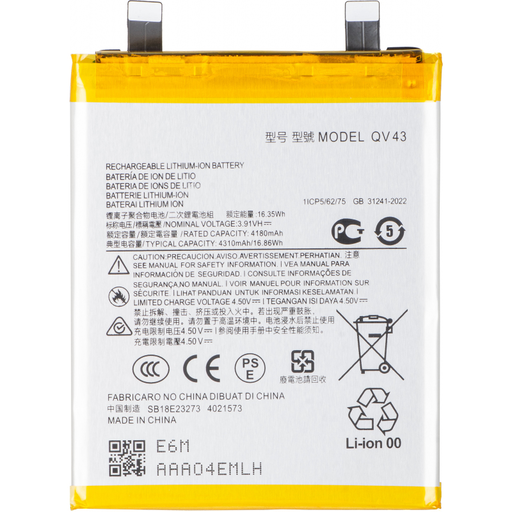 Akkumulátor QV43 Motorola ThinkPhone 25 / Edge 50 Neo-hoz, Utángyártott