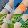 Apple Watch 1/2/3/4/5/6/7/8/9/10/SE/SE 2/Ultra/Ultra 2 (42/44/45/46/49mm) Orange Techsuit Watchband (W038) - 2. kép