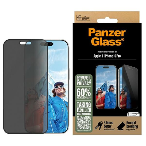 iPhone 16 Pro PanzerGlass Privacy üvegfólia 6.3