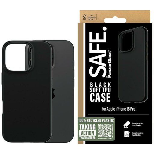 iPhone 16 Pro SAFE by PanzerGlass TPU tok fekete