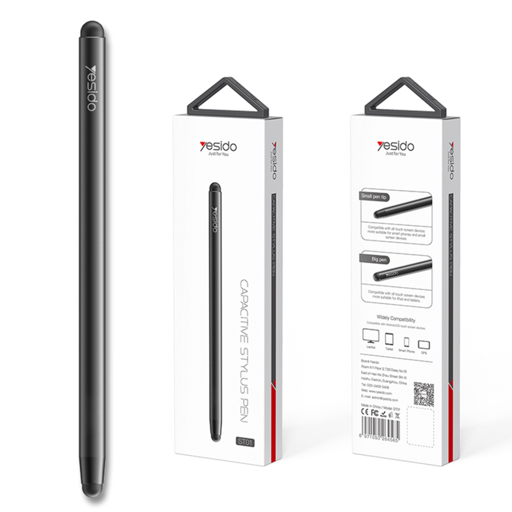 Stylus Pen Yesido ST01 - Alumínium ötvözet, Android, iOS, Microsoft - Fekete - 7