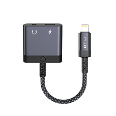 Lito Audio Adapter LA04L - Lightning to Jack 3.5mm, Type-C, Hívástámogatás, Gyors töltés, Hangerőszabályzó, 60W - Fekete