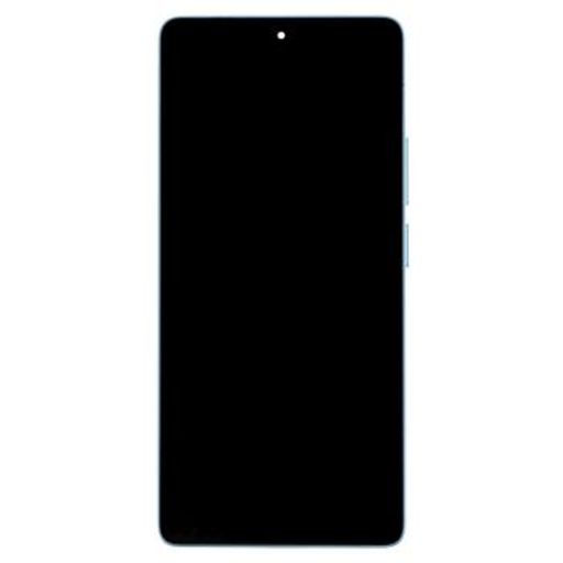 LCD kijelző + érintőegység + előlapi keret Xiaomi Redmi Note 14S kék (Szervizcsomag)