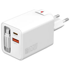 4smarts Flex Jojo hálózati töltő 65W GaN 2xUSB-C + USB-A fehér