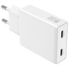 4smarts PDPlug Slim Dual 65W GaN 2xUSB-C fehér hálózati adapter - 1. kép