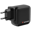 Verbatim Mini GaN 100W 3xUSB-C PD/1x USB-A QC hálózati töltő adapter fekete 32231 - 1. kép