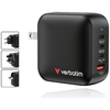 Verbatim Mini GaN 100W 3xUSB-C PD/1x USB-A QC hálózati töltő adapter fekete 32231 - 4. kép