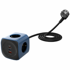 Cellline Power Socket Cube 6 az 1-ben 2500W USB/2xUSB-C 65W kék