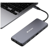 Verbatim Adapter Hub USB-C - 2xHDMI/VGA/Eternet/5xUSB-A/Jack 3.5mm/2xUSB-C/SD/microSD alumínium 32154 - 1. kép