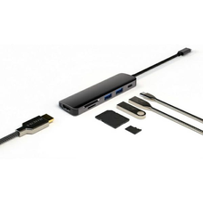 4smarts HUB 6 az 1-ben DeX Funkció 2xUSB-A 3.0/USB-C/HDMI/SD/MicroSD szürke 468782