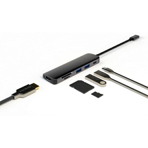 4smarts HUB 6 az 1-ben DeX Funkció 2xUSB-A 3.0/USB-C/HDMI/SD/MicroSD szürke 468782