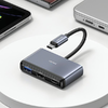 USAMS Adapter HUB 4 az 1-ben 2xUSB 2.0/USB 3.0/USB-C szürke/sötétszürke SJ627HUB01 (US-SJ627) - 0. kép