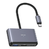 USAMS Adapter HUB 4 az 1-ben 2xUSB 2.0/USB 3.0/USB-C szürke/sötétszürke SJ627HUB01 (US-SJ627) - 1. kép