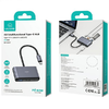 USAMS Adapter HUB 4 az 1-ben 2xUSB 2.0/USB 3.0/USB-C szürke/sötétszürke SJ627HUB01 (US-SJ627) - 4. kép