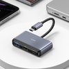 USAMS Adapter HUB 5 az 1-ben USB 2.0/USB 3.0/USB-C/TF/SD szürke/sötétszürke SJ628HUB01 (US-SJ628) - 0. kép