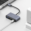 USAMS Adapter HUB 5 az 1-ben USB 2.0/USB 3.0/USB-C/TF/SD szürke/sötétszürke SJ628HUB01 (US-SJ628) - 3. kép