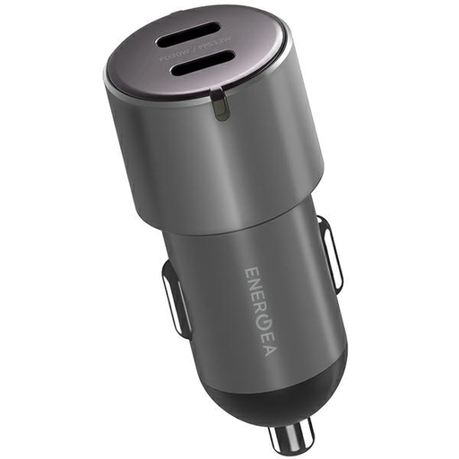 ENERGEA Alu Drive D60 2xUSB-C PD-PPS 66W acél autós töltő