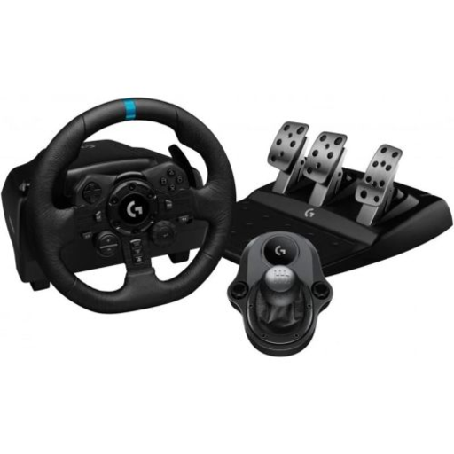 Logitech Racing Wheel G923 SE TrueForce pedálokkal és váltóval (6 sebességes) PC-hez, PS5-höz, PS4-hez, fekete EU (991-000531)