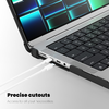 Macbook Pro 14 M1 / M2 / M3 / M4 / M5 2021-2025 tok Tech-protect Smartshell Pro fekete/átlátszó - 4. kép