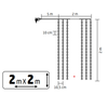 HOME KAF400DWW DOT LED-es fényfüggöny, 400 db melegfehér DOT LED, 2x2m, 8 program, ismétlődő időzítés, hálózati tápellátás, kül- és beltéri kivitel  - 1. kép