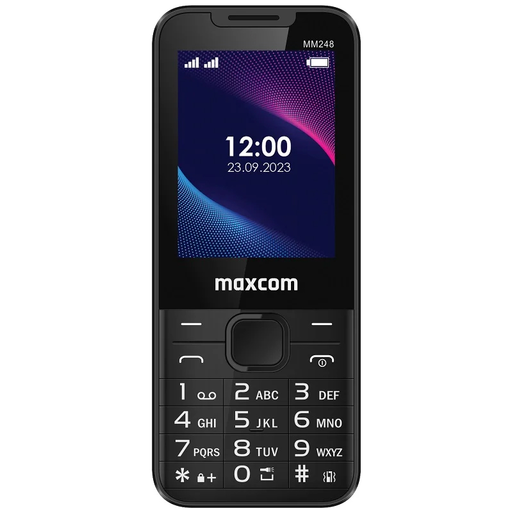 Mobiltelefon GSM MAXCOM MM 248L FEKETE