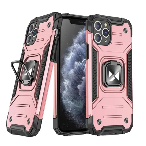 Wozinsky Ring Armor Case Kickstand telefontok iPhone 11 Pro MAX pink Wozinsky Ring Armor Case Kickstand telefontok iPhone 11 Pro MAX pink