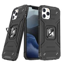 iPhone 12 Pro MAX Wozinsky Ring Armor Case Kickstand telefontok fekete