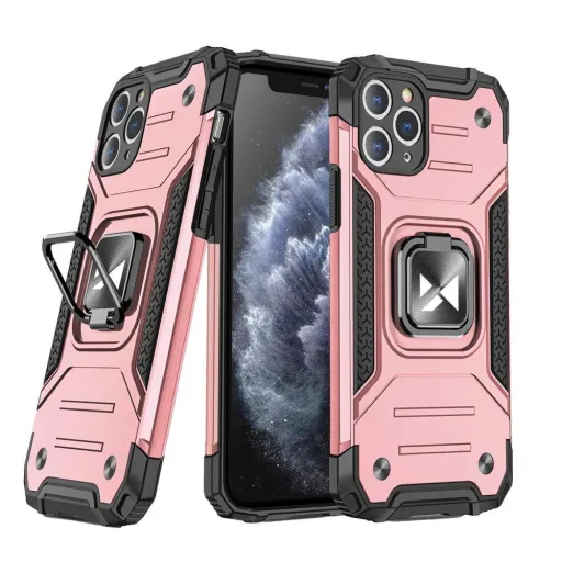 Wozinsky Ring Armor Case Kickstand telefontok Samsung Galaxy A21S pink Wozinsky Ring Armor Case Kickstand telefontok Samsung Galaxy A21S pink