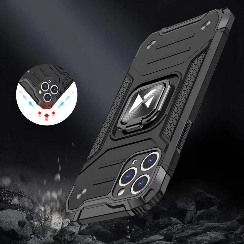 Wozinsky Ring Armor Case Kickstand telefontok Samsung Galaxy M51 kék - 7