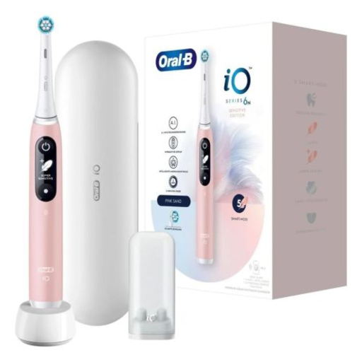 Oral-B Elektromos Fogkefe iO Series 6 Utazótokkal Rózsaszín Homok EU