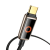 USB-C to USB-C Mcdodo Data Cable (CA-6681) Légzésfényes LED kijelzővel és automatikus kikapcsolással, 100W, 1.2m - Sivatagi Arany - 1. kép