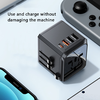  Yesido Travel Adapter (MC24) Type-C, USB3.0, 2x USB2.4, Multifunkcionális Gyors Töltő - Fekete - 1. kép