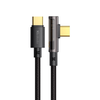 Mcdodo Data Cable (CA-3400) - USB-C - USB-C, 90 fokos kialakítás, 100W, átlátszó dizájn, 1.2m - fekete - 0. kép